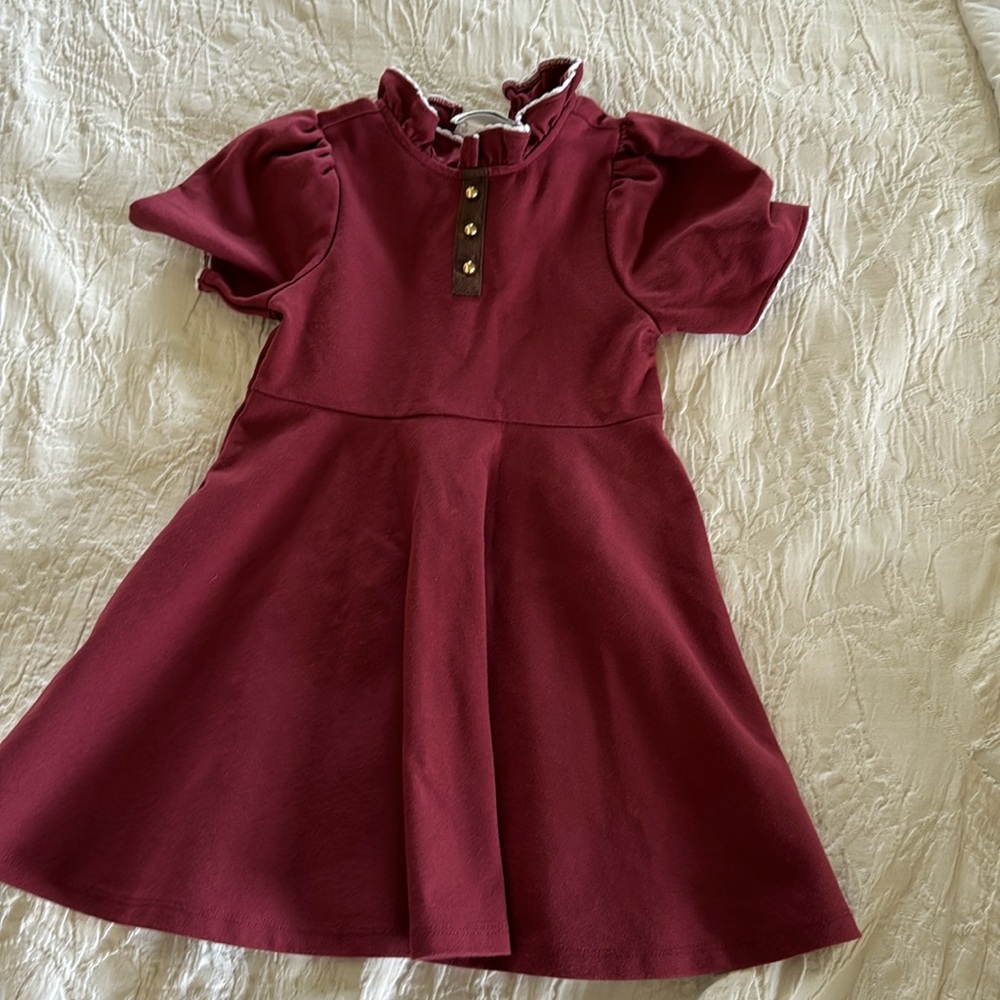 Charming Burgundy Kids Formal Dress